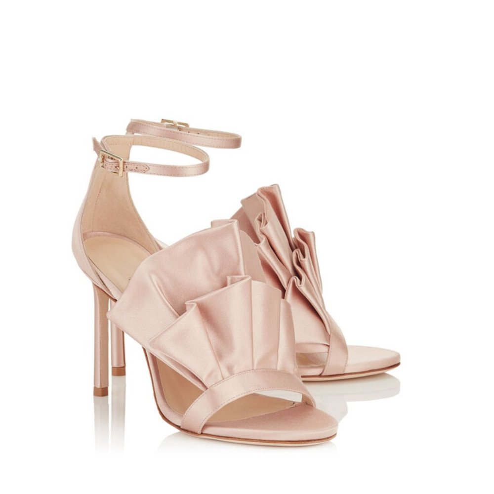 JIMMY CHOO Kami 100 sandal/pump sz 37 DUSTY ROSE